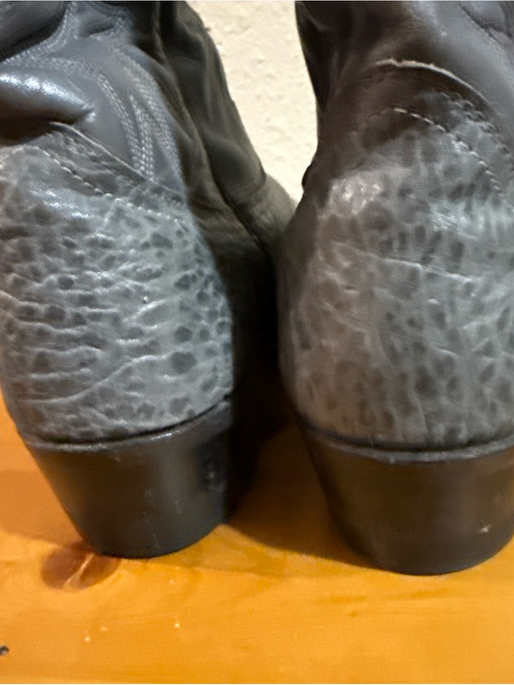 Palomino Men's Grey Western Cowboy Boots - Classic Embroidered Shaft - Picture 6 of 13